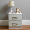 1 2 3 Drawer Bedside Cabinet Chest Wood High Gloss Bedroom Unit White