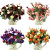 1 BOUQUET 21 HEAD CONCISE ARTIFICIAL ROSE SILK FLOWER LEAF HOME WEDDING DECOR