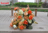 1 BOUQUET 21 HEAD CONCISE ARTIFICIAL ROSE SILK FLOWER LEAF HOME WEDDING DECOR