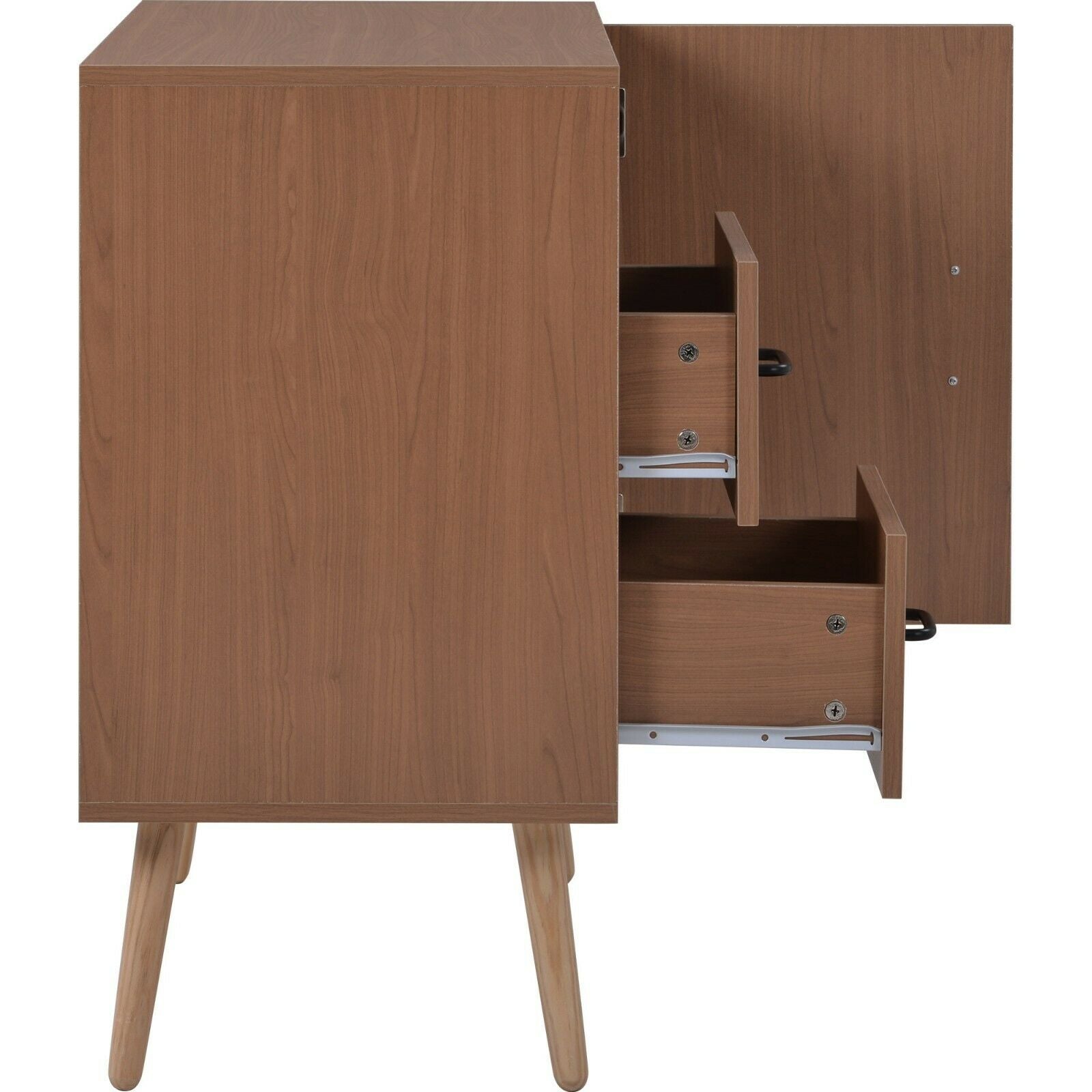 1 Door 2 Drawer Sideboard Storage Cabinet Cupboard Chest For Entryway Hallway - Quildinc