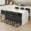 Modern Bar Stools Set of 2, Upholstered Counter Height 24.8" Bar Stools