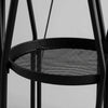 Round Dining Table for 4-6 People, 120cm Farmhouse Wooden Kitchen Dinner Table.