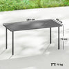 Garden Dining Table for 6 Person, 165 x 80 cm Rectangular Outdoor Dining Table
