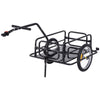 Folding Bicycle Cargo Storage Cart and Luggage Trailer with Hitch Black
