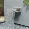 300mm Stainless Steel Waterfall Water Blade Cascade Koi Fish Pond Back Inlet