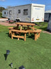 Round Picnic Table Bench, Seats 8, Patio Garden set, Strong and Sturdy