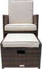 Rattan Direct Barcelona Set of 2 Chocolate Outdoor Cube Dining Chairs RRP £499