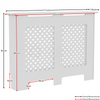 White Radiator Cover MDF Small Large Modern Wood Slat Grill Cabinet Furniture