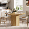 Round Dining Table for 4, 47.24-Inch Wood Dining Table for Kitchen Living Room