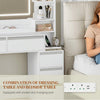 Dressing Table With Led Mirror Drawers Set Makeup Desk Vanity Table Lights