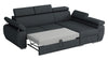 Corner Sofa Bed BOSTON MINI PREMIUM with Storage Sleep Function Springs Corduroy