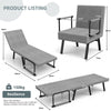 Upholstered 1 Seater Folding Fabric Sofa Bed Sleeper Couch Sofabed Settee Yyhhag