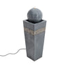 Electric Water Feature Outdoor Garden Fountain Rotating Ball LED Lights Statue
