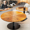 Set of 2 Round Vintage Wooden & Glass Nesting Side Coffee Tables Hallway Bedroom