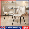 2PCS Faux Leather Dining Chairs Upholstered seat with Metal Legs Kitchen Vojsnjm