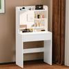 White Dressing Table Makeup Desk with Hidden Storage Mirror Shelf Large Yblzzjmy
