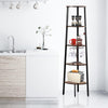 5 TIER LADDER SHELF WOOD FLOWER RACK CORNER STORAGE UNIT PLANT STAND DISPLAY UK