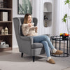 Wingback Chair, Modern Accent Chair for Living Room Bedroom, Grey