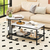 Small Round End Table & Rectangular Coffee Table Set
