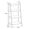 4 Tier Ladder Shelf Storage Shelving Unit Wooden Bookcase Plant Display Oak Deco