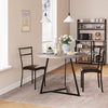 Dining Table for 2 – Round Kitchen Table with Metal Frame & Space Saving Design