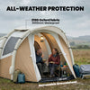 Inflatable Camping Tent w/ Air Pump, 2-3 Person Blow Up Tent, Khaki
