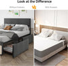 Queen Bed Frame with 2 Storage Drawer Upholstered Platform Bed with Headboard