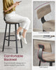 Tall Bar Stools, Bar Chairs with Backrest，1 set for 2 pieces，LBC026B02V1