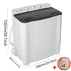 8.5KG Twin Tub Portable Clothes Washing Machine Mini Laundry Washer Spin Dryer