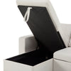 Corner Sofa Bed 3 Seater Sofa with Storage & Bed Function for Small Space, Beige