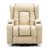 CAESAR DUAL MOTOR RISER RECLINER LEATHER MOBILITY ARMCHAIR MASSAGE HEATED CHAIR