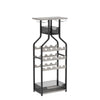 Metal Rack Cabinet Floor Bottle Storage Holder Stand Display Shelf
