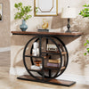 105cm Console Table Industrial 6-Tier Sofa Table Entryway Table with Circle Base