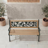 Wooden Garden Bench Rose 3 Seater Solid Pine Outdoor Patio Seat Furniture