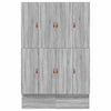 Storage Bed Frame Grey Sonoma 150 cm Engineered Wood