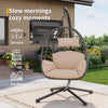 Rattan Egg Chair Swing Outdoor Garden Patio Hanging Wicker Hammock Pod Chair NEW