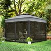 3 x 3(m) Pop Up Gazebo Party Tent with Netting, Height Adjustable