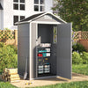 Plastic Outdoor Garden Shed Utility Tools Storage House W/ Window Ventilation UK