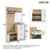 7-in-1 Coat Rack Stand with Mirror Clothes Hanger Drawer Shoe Storage Bench