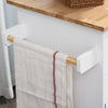 Kitchen Island Storage Cabinet Rolling Trolley with Rubber Wood Top