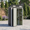 4ft x 3ft Outdoor Storage Shed Steel Garden Sheds Small Tool House with Door