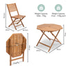 Outdoor Dining Table & Chairs Set, Acacia Wood Garden Dining Set,