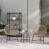 2 Seater Rattan Bistro Set Chairs Coffee Table Outdoor Patio Garden Furniture