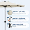 2.7M Garden Parasol Sun Shade Canopy Patio Outdoor Umbrella Crank Tilt UPF 50+