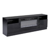70inch TV Stand Cabinet with 32" Electric Fireplace & LED Light Modern Furniture