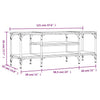 TV Cabinet Black 121x35x45 Engineered Wood& W5P9