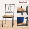Dining Table and Chair Set,Kitchen Table Set for 4,Rustic Brown Wood&Metal Frame