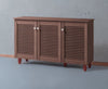 Shoe Storage Cabinet 3 Slatted Doors Rack Cupboard Stand Drawer Unit Footwear
