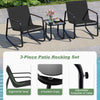 2 Rocking Chairs & Side Table with Breathable Seat