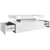 High Gloss LED Coffee Table With Storage 2 Drawers Modern Living Room Furniture